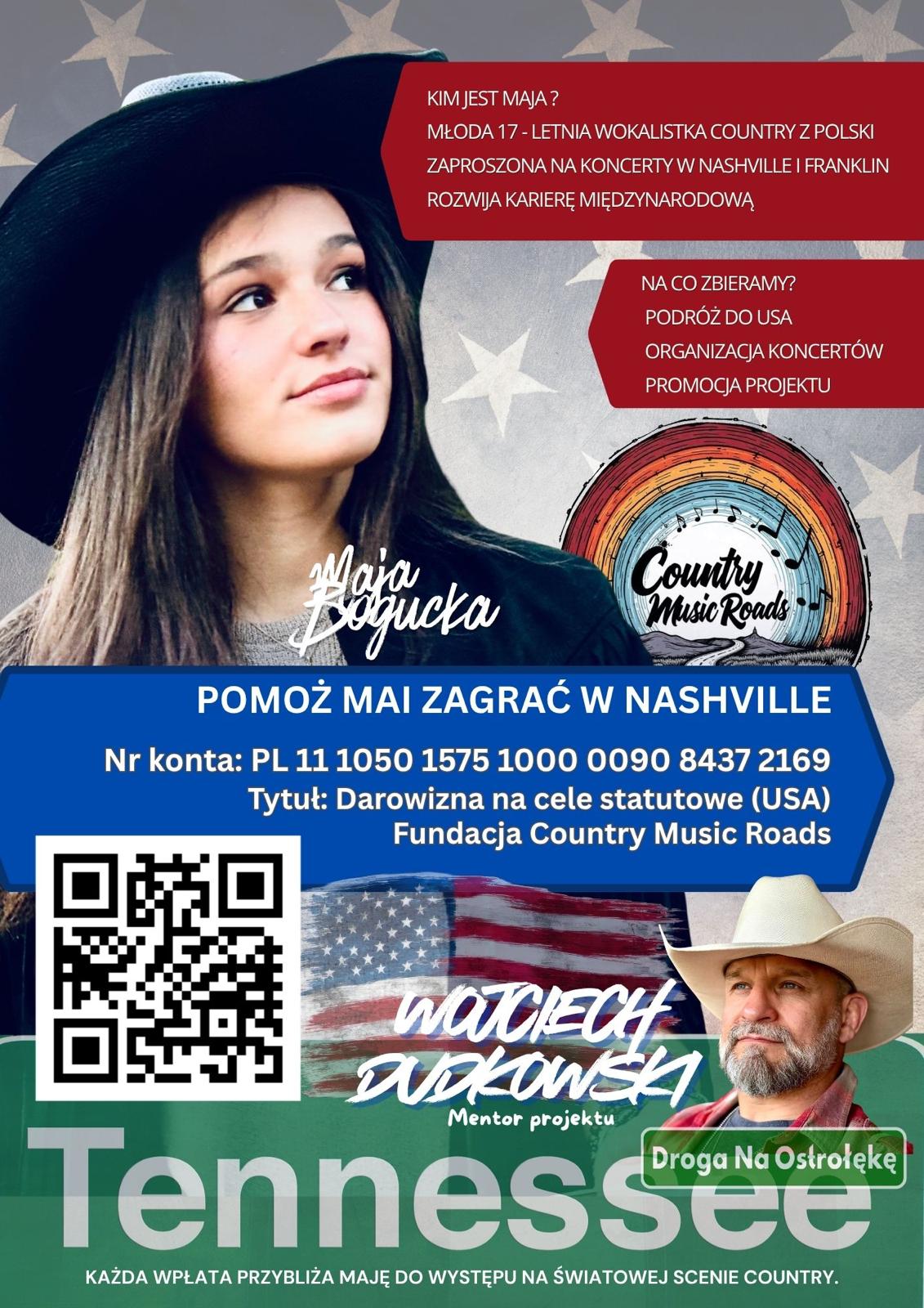 Plakat trasy koncertowej USA 2026 - Country Music Roads